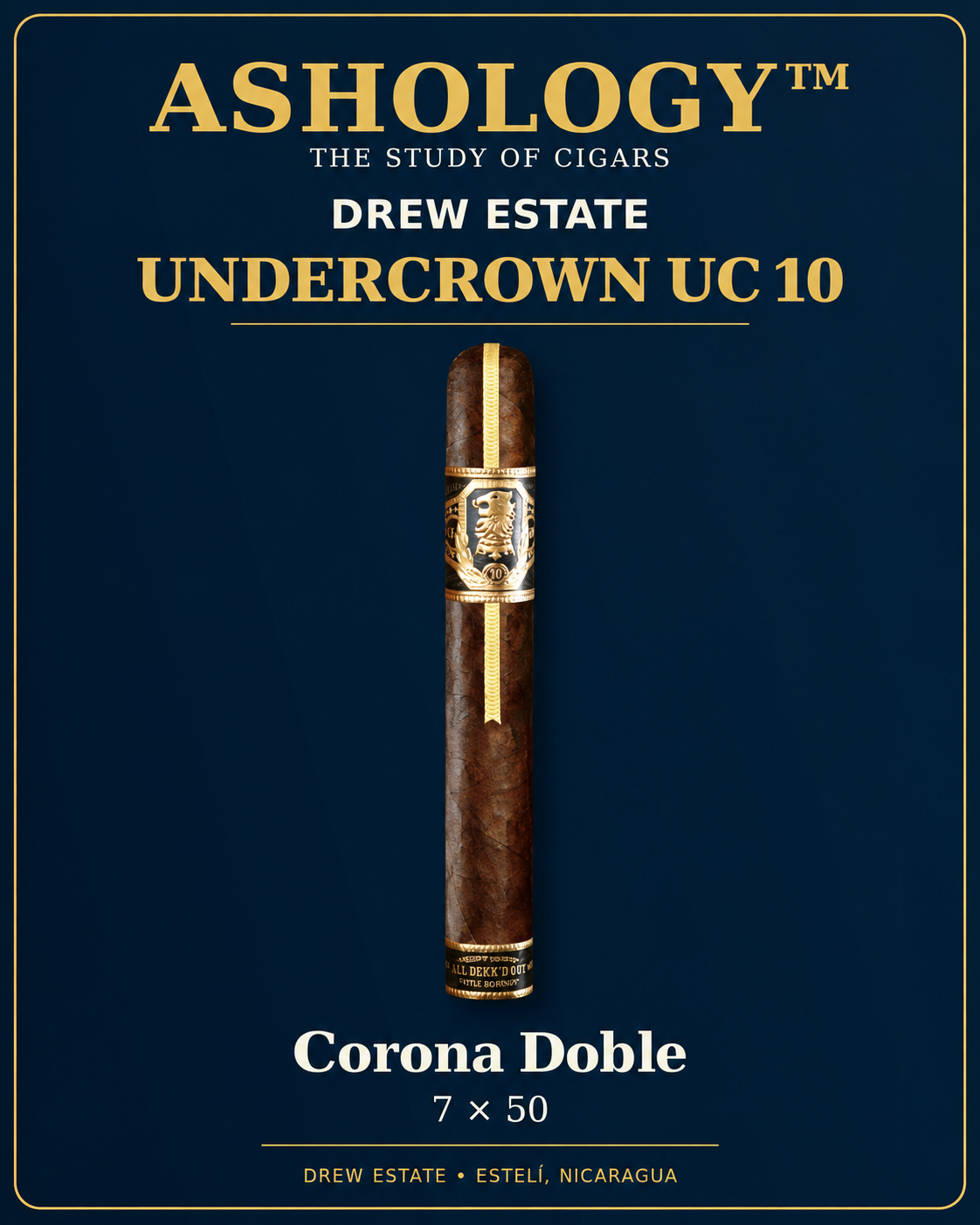 Undercrown UC 10 Corona Doble cigar by Drew Estate
