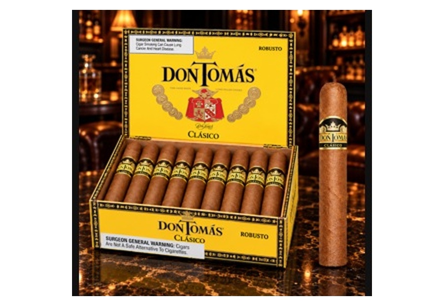 Don Tomás Clásico Robusto cigar and packaging